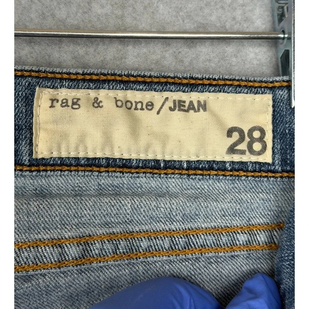 Rag and Bone The Dre Womens Jeans Size 28 Blue Wash Stretch Denim Made USA